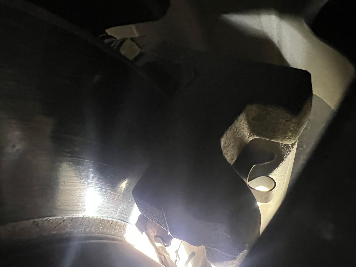 Worn brake component identified during our independent inspection